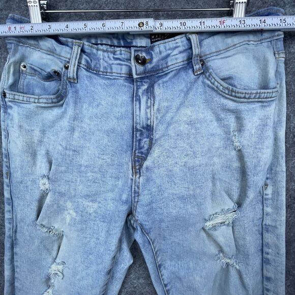 WXYZ MFGCO Jeans Mens 32 x 30 Nomad Slim Fit Ripped Thrashed Streetwear - Picture 4 of 8